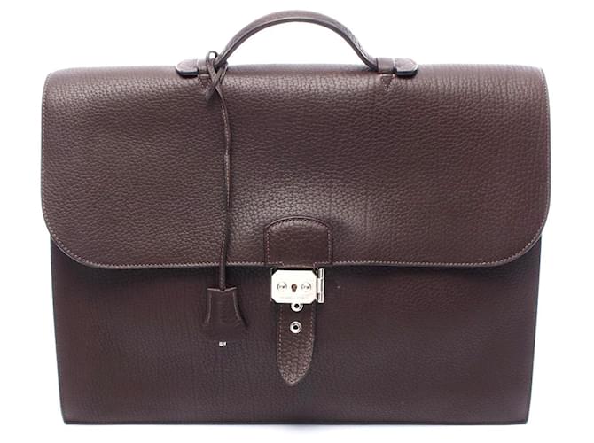 Borsa a tracolla in pelle Fjord 41 di Hermès Marrone