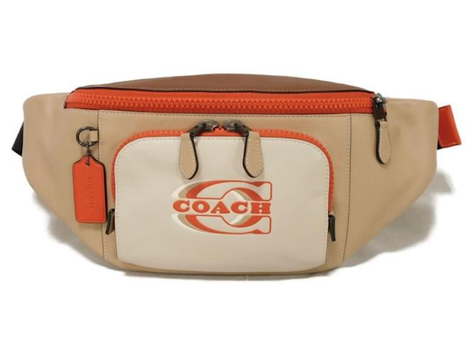 Borsa a tracolla Coach con cintura da camionista Rosso Beige