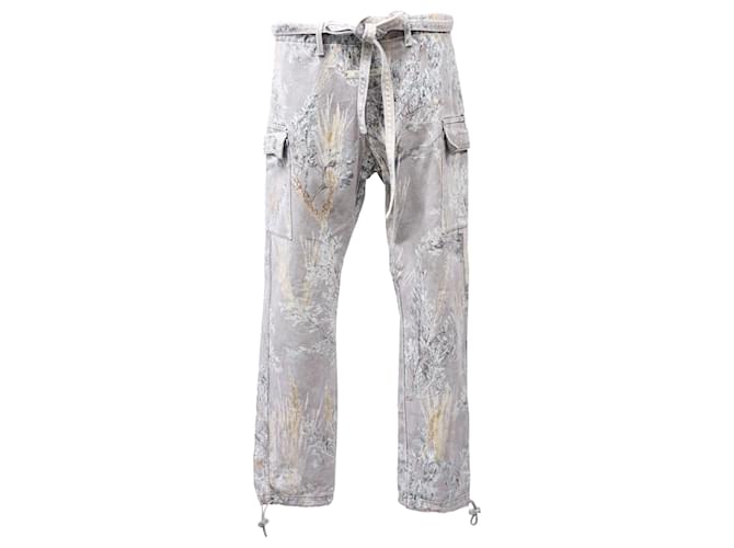 Pantaloni Jiu Jitsu stampati Fear Of God in denim di cotone Ghost Camo Multicolore
