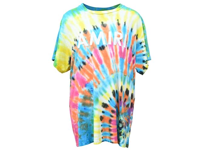 T-shirt Amiri con stampa tie-dye in cotone multicolore