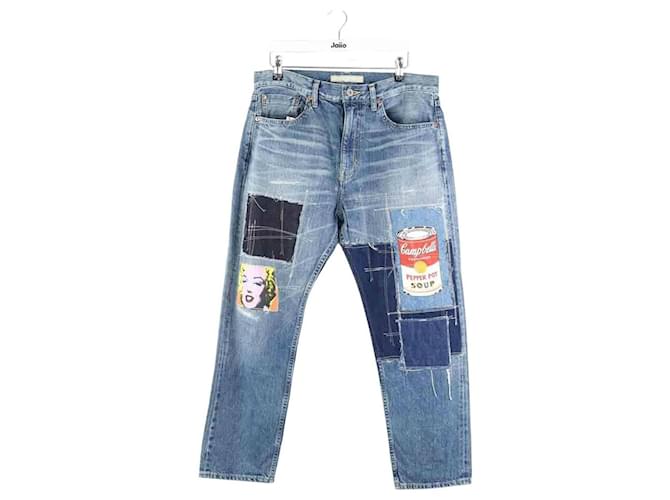 Comme Des Garcons Jeans dritti in cotone Blu