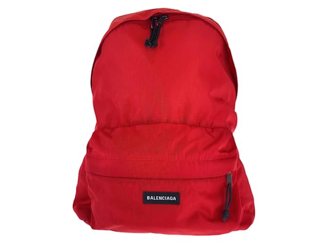 Zaino in nylon rosso/nero Balenciaga Explorer