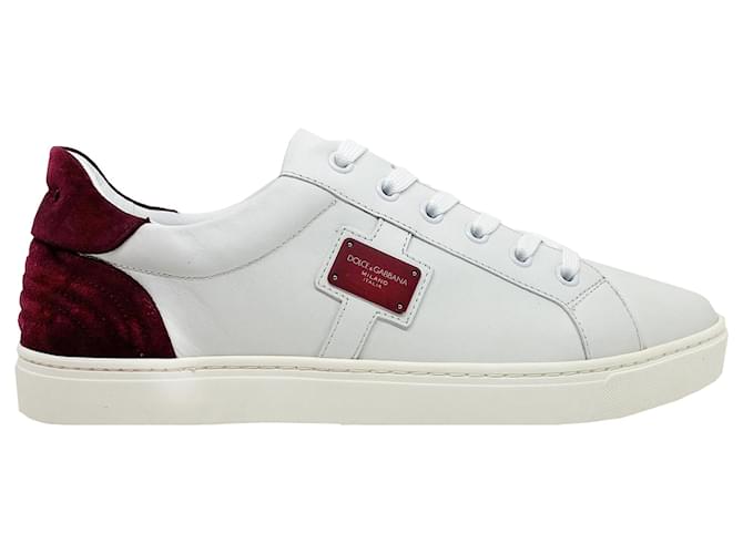 Sneakers in pelle con logo Dolce & Gabbana Bianco