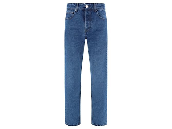 Jeans in denim di cotone Ami Paris Blu