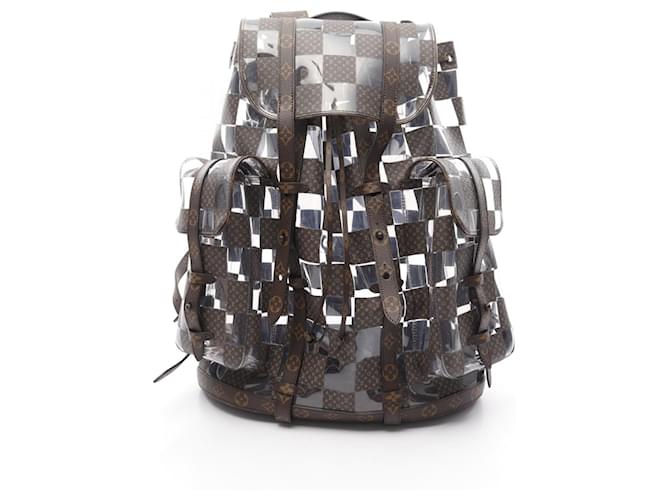 Zaino Monogram Chess Christopher MM di Louis Vuitton Marrone