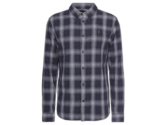 Camicia stampata All Saints Grigio Blu scuro