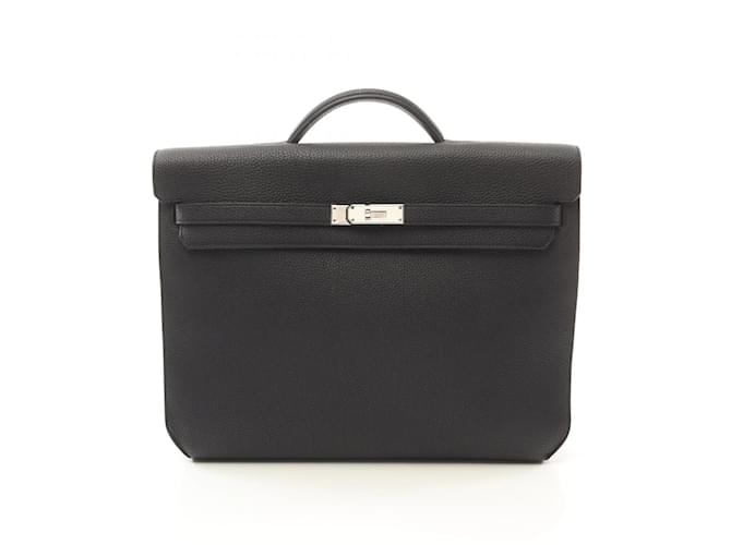 Borsa a cartella Kelly Depeche 36 di Hermès Nero