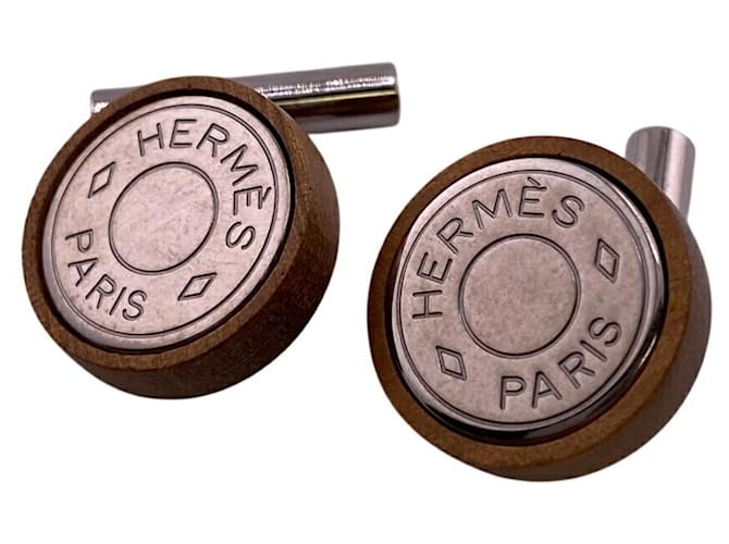 Gemelli in argento Hermès Sellier