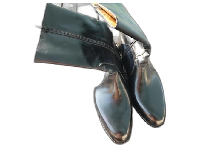 Stivali Alti Berluti Su Misura Rue Marboeuf Parigi con Modelli EMV 43 Nero