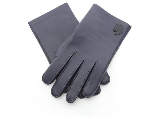 Guanti Carrousel a Cavallo Hermès Hermès Blu navy