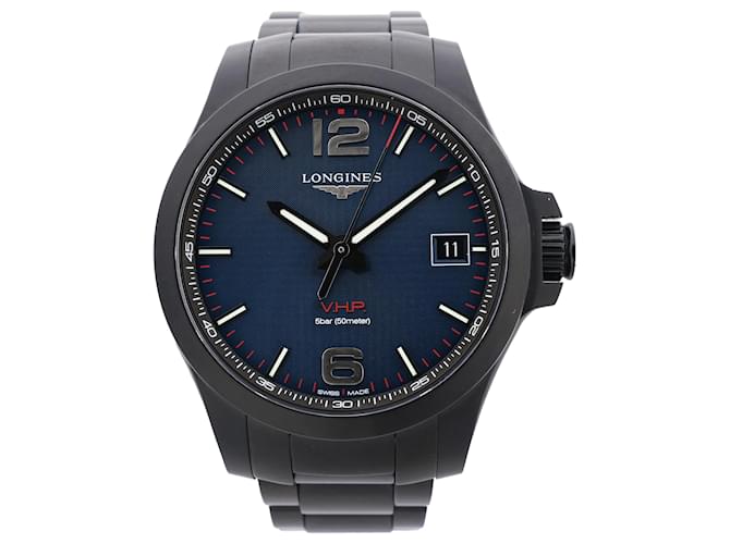 Orologio Longines Conquest L3.716.2.96.6 46907518 SS QZ quadrante blu Blu navy