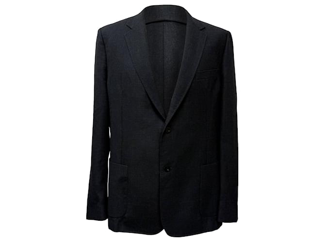 Autre Marque Blazer monopetto con tasche in lana nera Nero