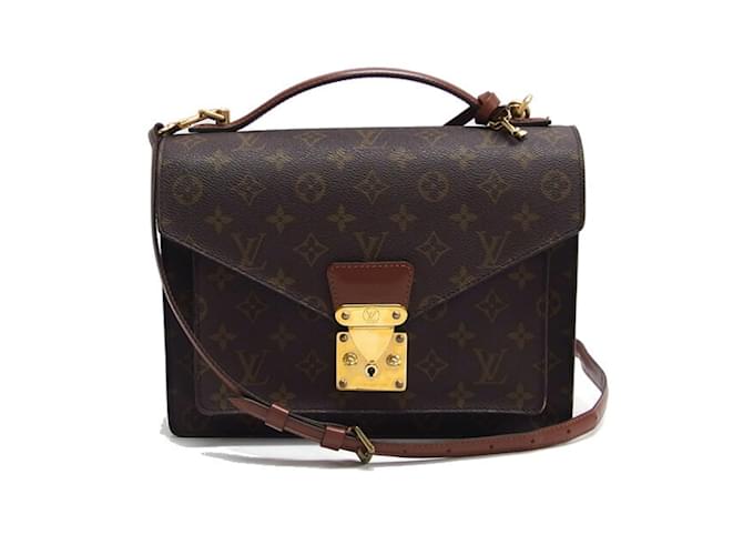 Borsa a mano da uomo Louis Vuitton Monogram M51185 Marrone Monogramma