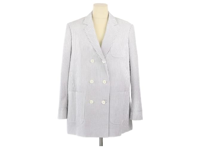 Blazer Striato Bianco/Grigio Thom Browne