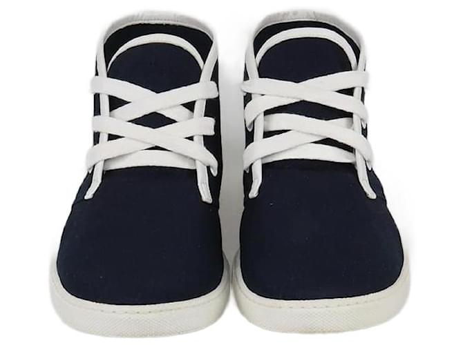 Sneakers blu navy con lacci Hermès