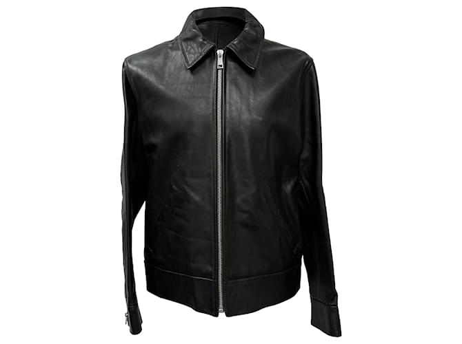 Apc Giacca da motociclista A.P.C. in pelle nera Nero