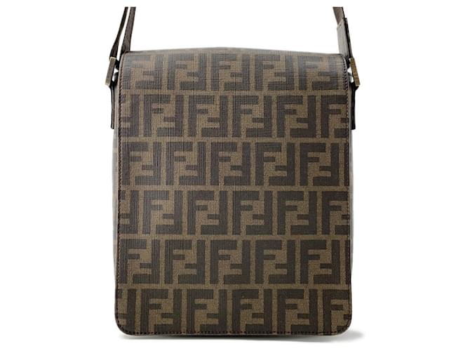 Zucca Borsa a tracolla e messenger Fendi marrone