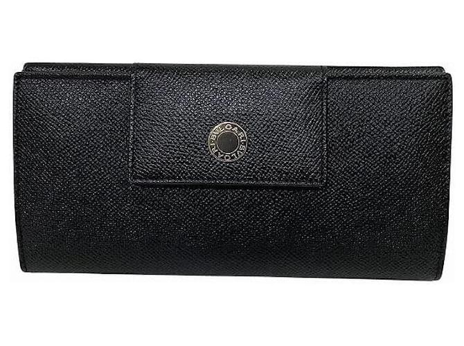 Bulgari Portafoglio lungo in pelle Bvlgari Classico Nero