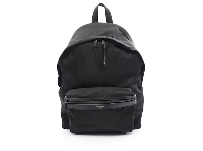 Yves Saint Laurent Zaino in Nylon e Pelle Saint Laurent Paris City Nero