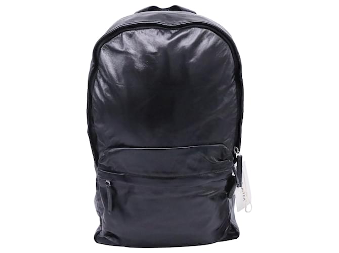 Zaino Archetype Bottega Veneta in pelle di pecora nera Verde Verde oliva