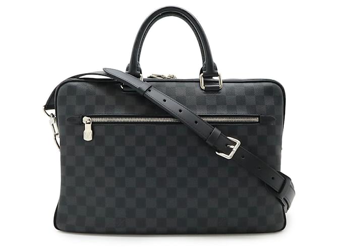 Borsa 2 vie PDB MM NM Damier Graphite Louis Vuitton Nero