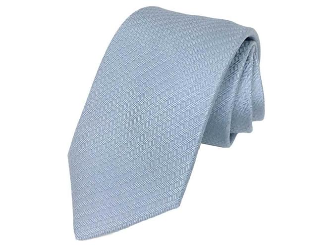Cravatta in seta blu chiaro Hermès