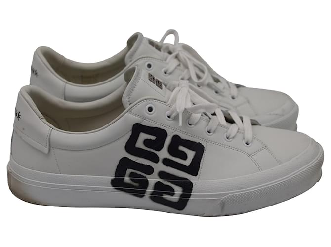 Sneakers Givenchy City Sport 4G in pelle di vitello bianca Bianco Crudo