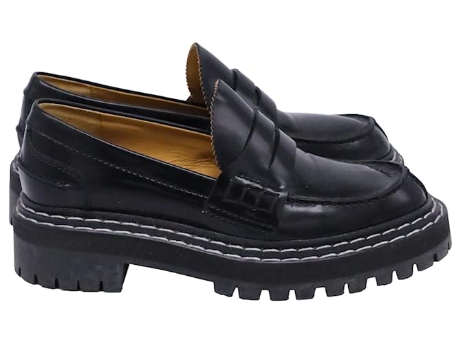 Mocassini con suola spessa Proenza Schouler in pelle nera Nero