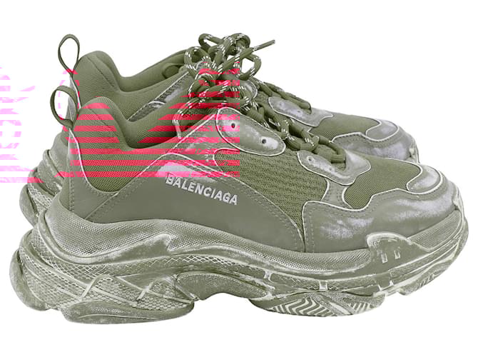 Everyday Sneakers Balenciaga Triple S sfumate in poliestere rosso