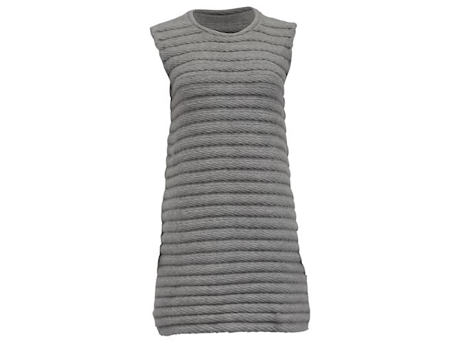 Abito Mini Tricot Akris in Lana Grigia Grigio