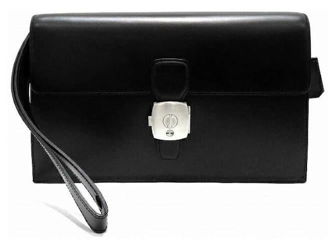 Alfred Dunhill Clutch in pelle di vitello Dunhill Confidential Nero