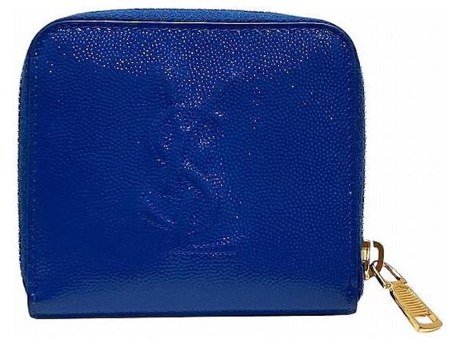 Yves Saint Laurent Portafoglio in pelle con zip Saint Laurent 568985 Nero