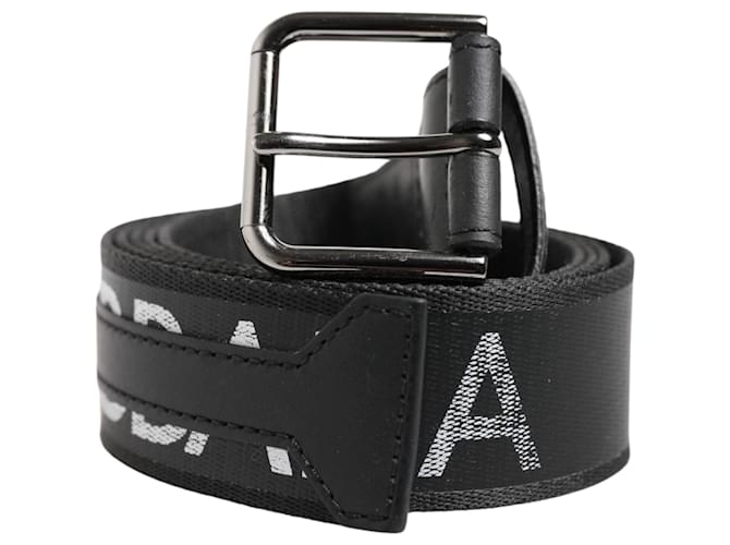 Dolce & Gabbana Cintura in pelle di poliestere nera con fibbia in metallo Nero