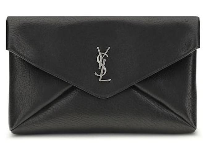Saint Laurent Borsa Clutch Envelope Grande Cassandre Nero