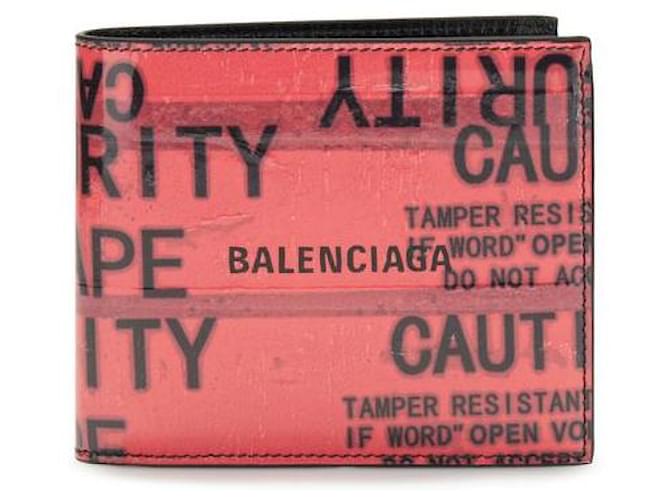 Balenciaga Portafoglio bifold fluo Rosso