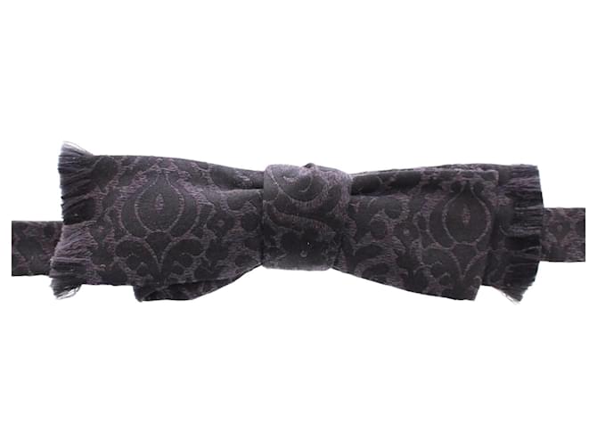 Dolce & Gabbana Papillon in lana grigio nero Marrone