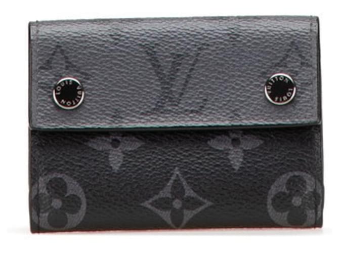 Portafoglio compatto trifold Discovery Monogram Eclipse di Louis Vuitton Marrone Nero