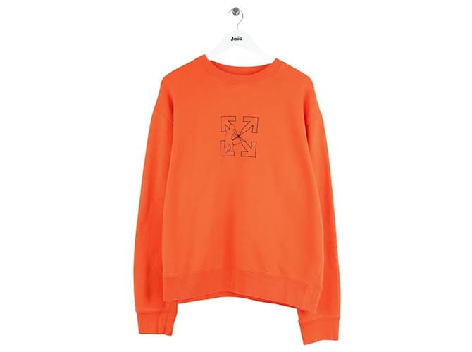 Off White Maglione di cotone arancione