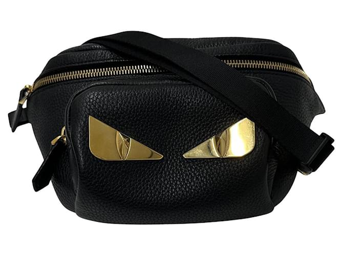 Borsa a tracolla in pelle da uomo Fendi Nero