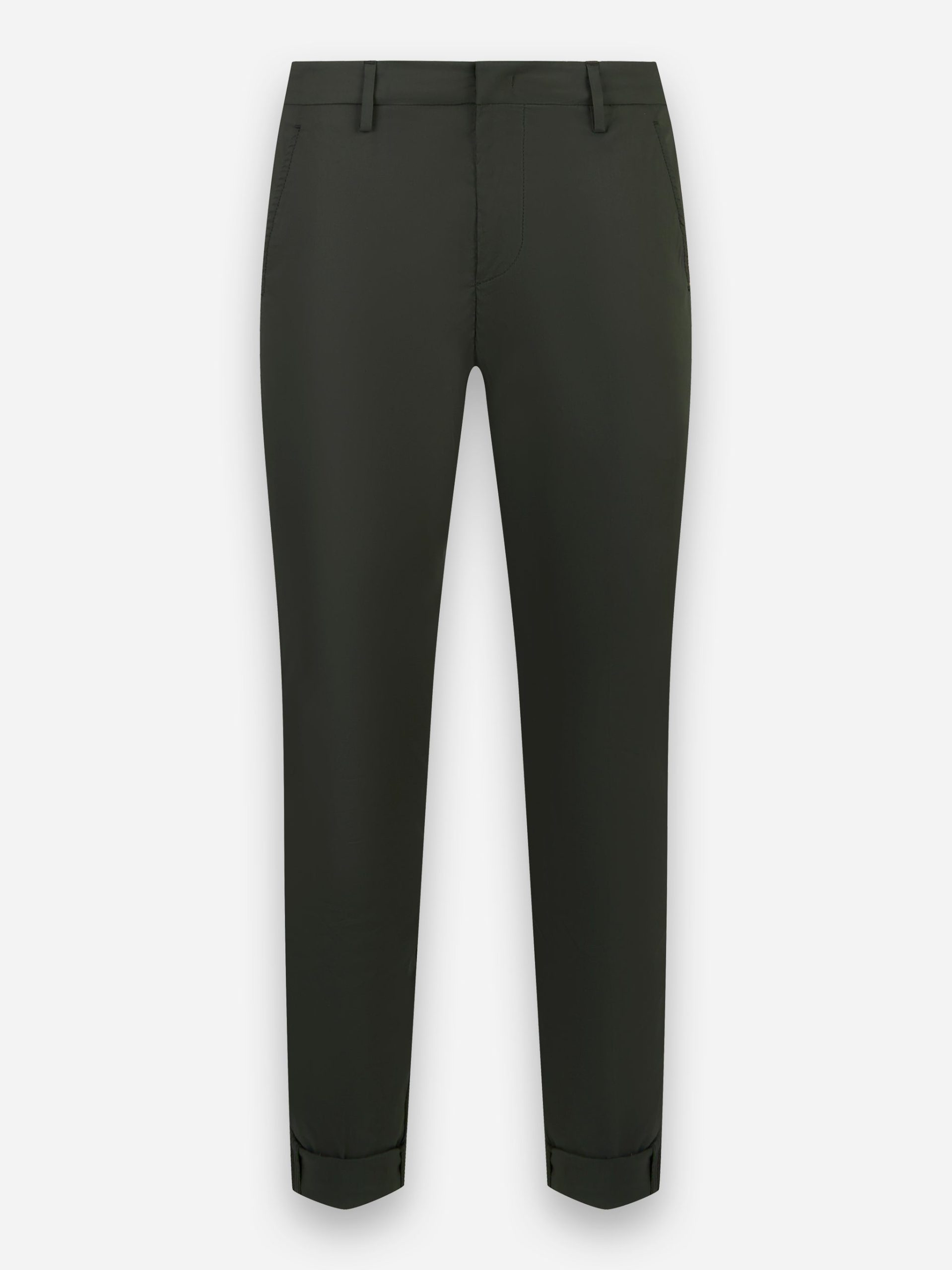 Pantalone skinny fit in popeline stretch Gaubert Grigio