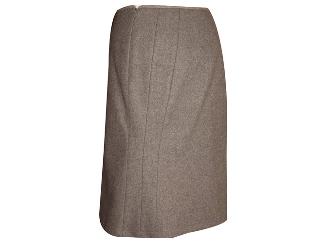 Gonna di Jil Sander Marrone Beige Caramello