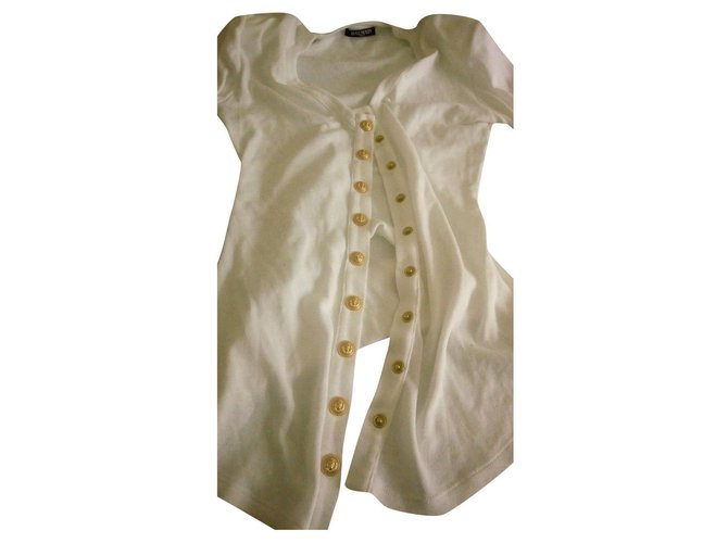 Top cardigan Balmain Bianco
