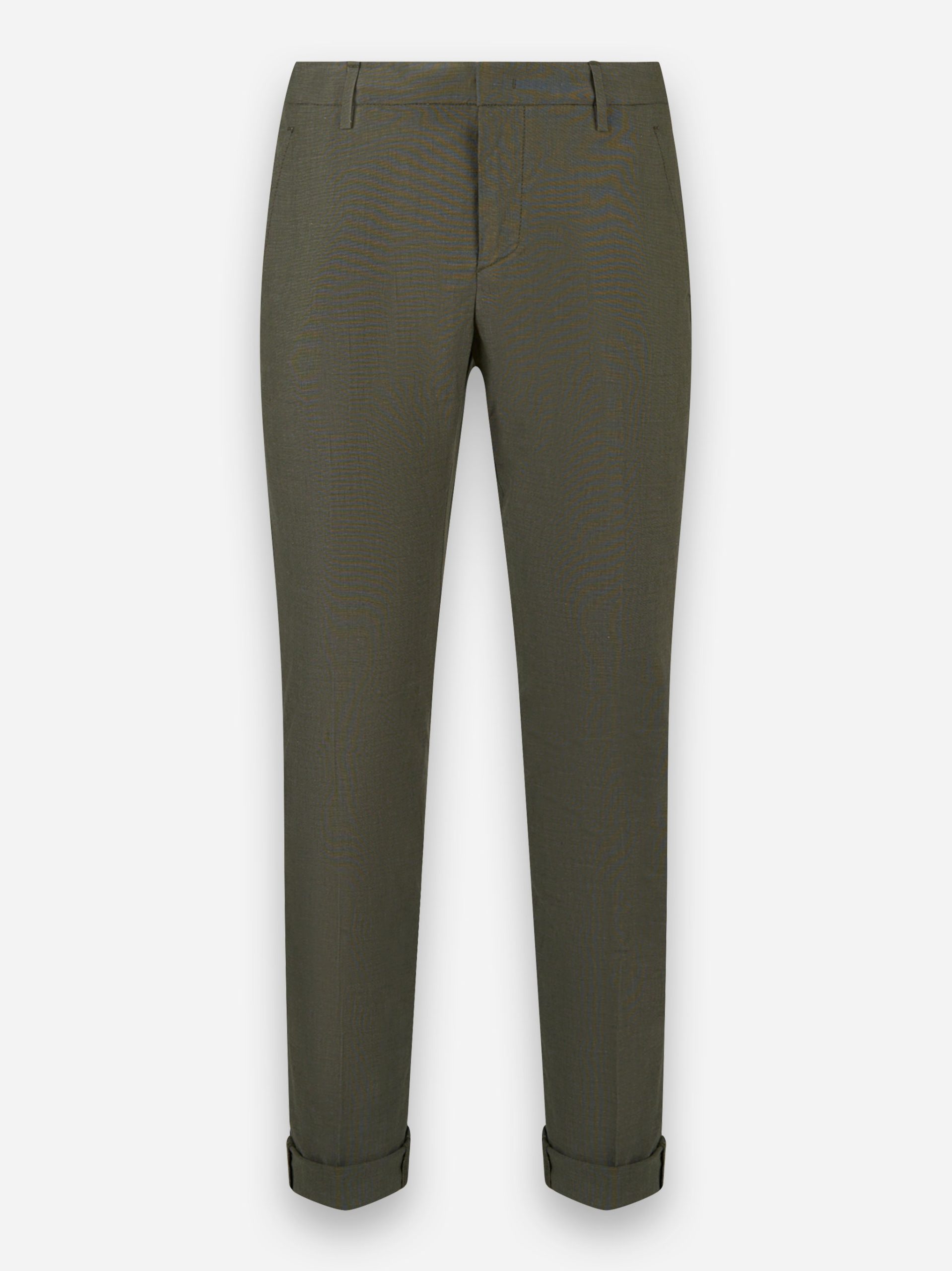Pantalone skinny fit in cotone stretch Gaubert Verde