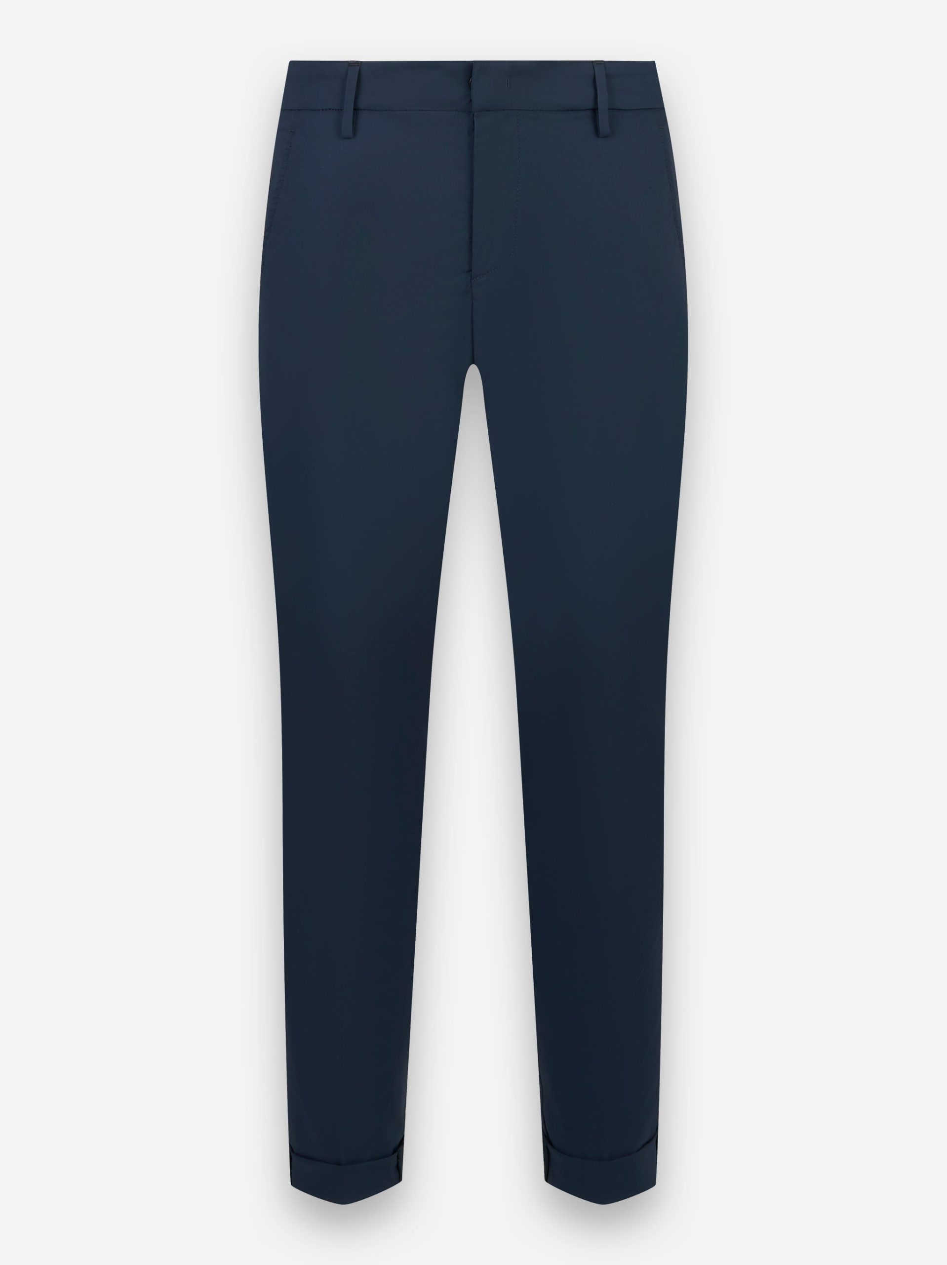 Pantalone skinny fit in popeline stretch Gaubert Blu