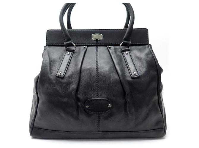 BALENCIAGA LE DIX XL BORSA DA VIAGGIO A MANO WEEKEND 197462 BORSA DA VIAGGIO IN PELLE NERA Nero