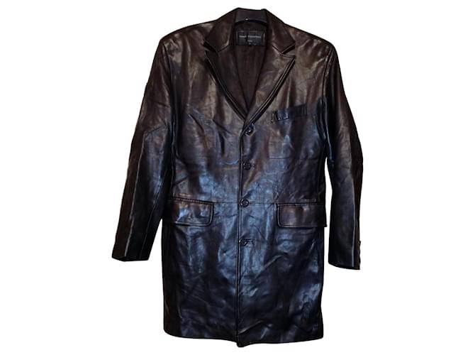 Ventcouvert Cappotto in morbida pelle nera Jone Lamb Leather Nero
