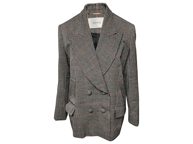 Erdem Jasper Blazer in Lana Multicolor Multicolore