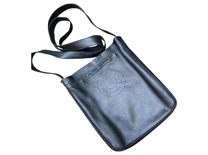 Sublime e rara borsa Hermès Clou de selle Nero