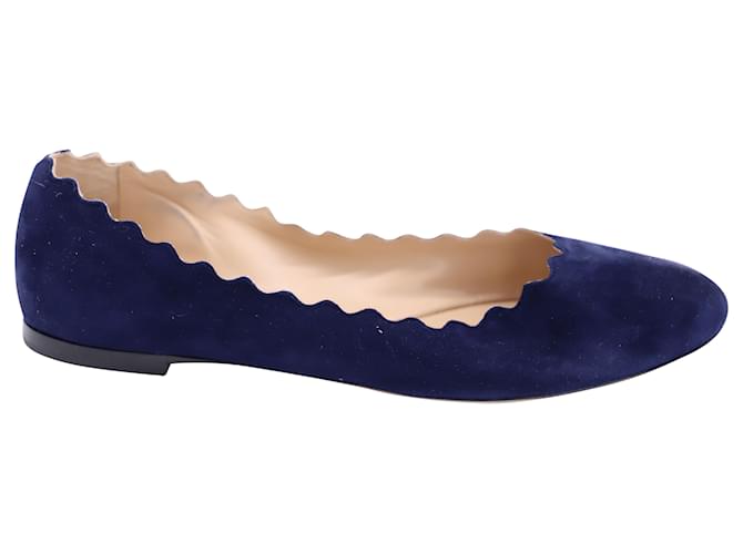 Ballerine Chloé Lauren in camoscio blu