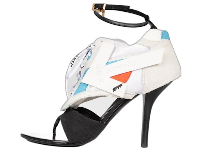 Off White Runner bianco 100 sneaker-sandali in pelle ibrida Nero Multicolore Arancione Blu chiaro